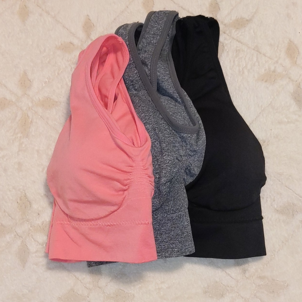 Set of 3 Women's Padded Sports Bra